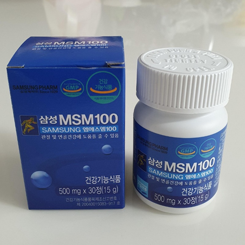 샘플용 관절 연골건강에 도움을 줄 수 있는 삼성 MSM100 500mg 30정(15g)