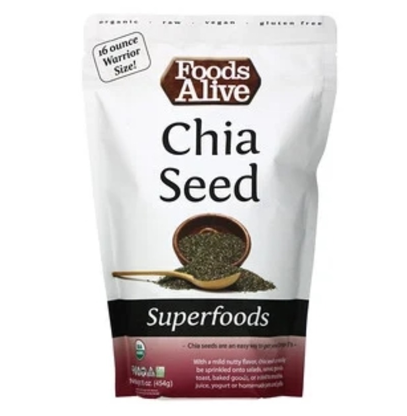 유기농 비건인증 치아씨앗 Superfoods, Organic Chia Seed, 16 oz (454 g)
